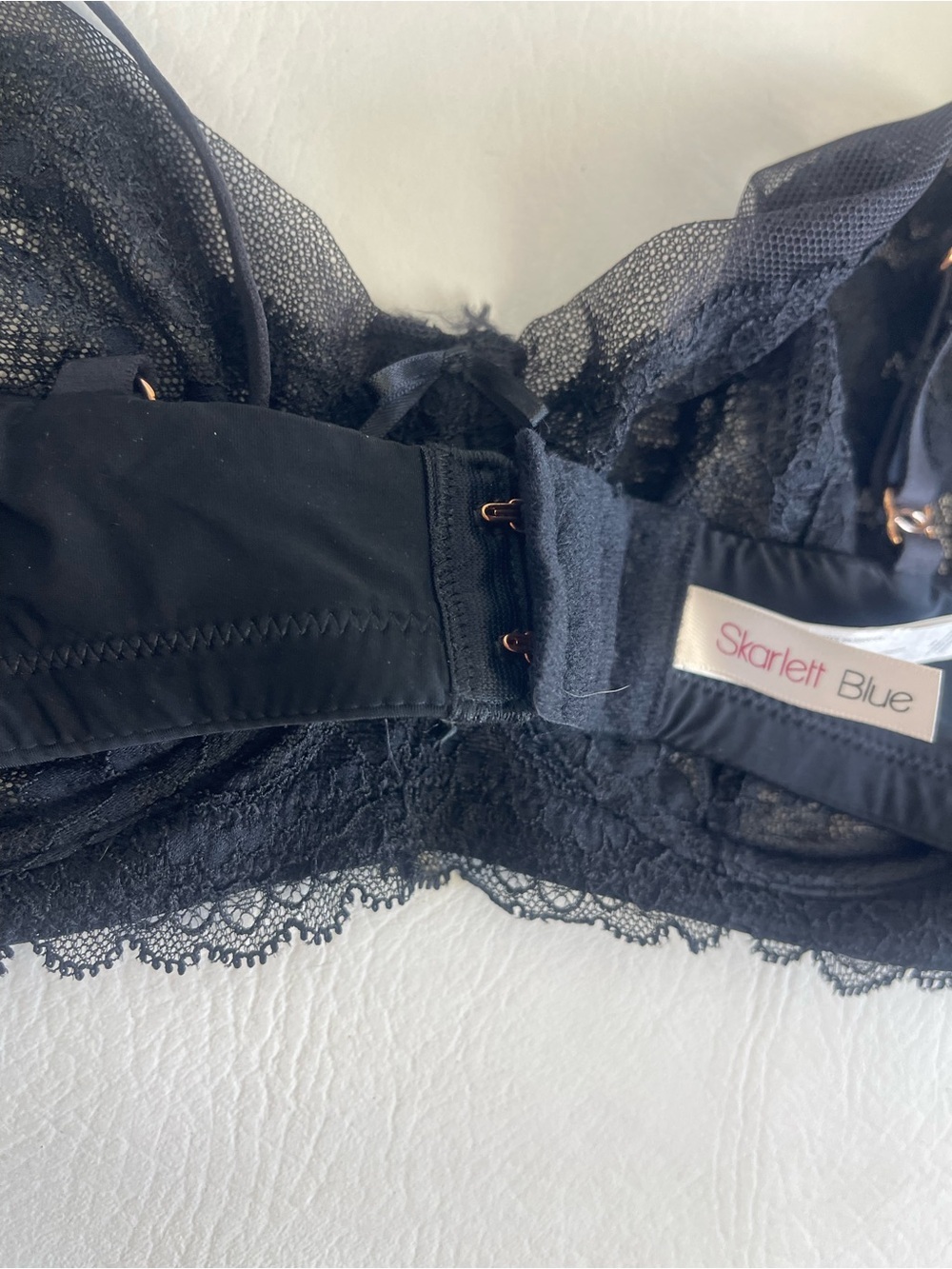 Skarlett Blue Black Lace Underwire Bra 34D NWT - Picture 7 of 9